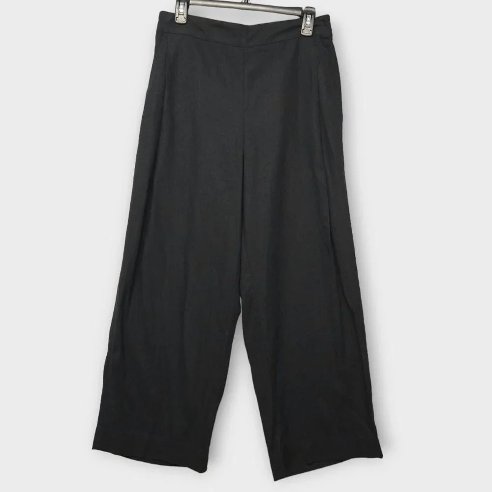 MADEWELL Women's Pull-On Straight Crop Pants in Black NWT - Picture 3 of 7